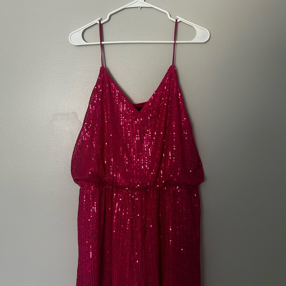 Sparkling Pink Sequin Romper